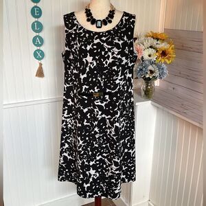 Jones New York Dress  Plus Size Sleeveless Semi Belted Dress